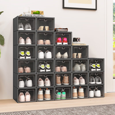 専訳シュリンク付き フォトンショックウェーブ BOX FORTUNE Stackable Large Shoe Containers Shoe Storage Box